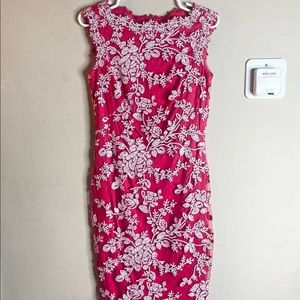 Red Lace Tadashi Shoji Dress